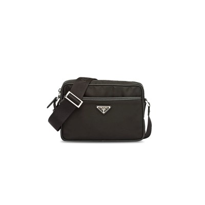 PRADA RE-NYLON AND SAFFIANO LEATHER SHOULDER BAG 2VH048 (23*16*7cm) 